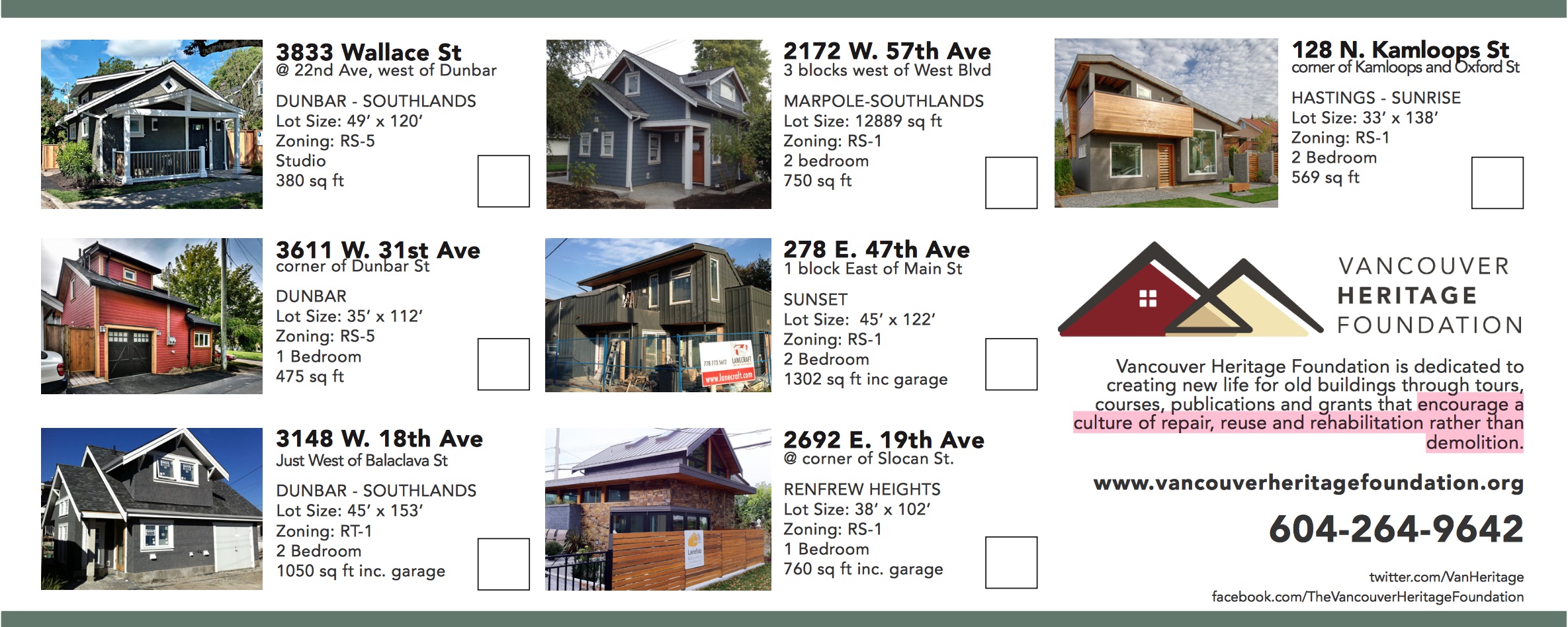 Homes in the 2012 VHF Laneway house tour